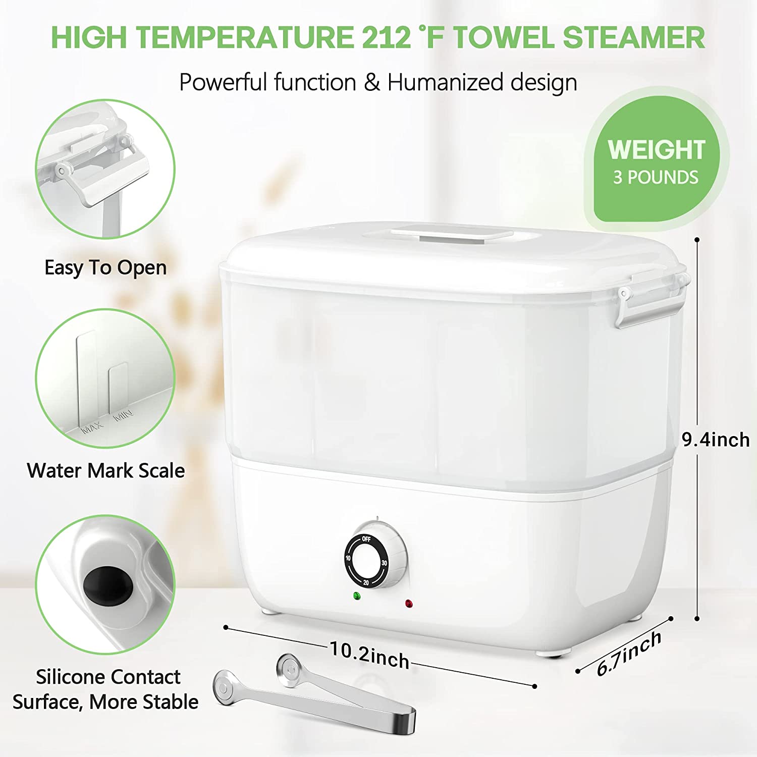 RyJaune 5L Capacity Hot Towel Steamer - Image 3