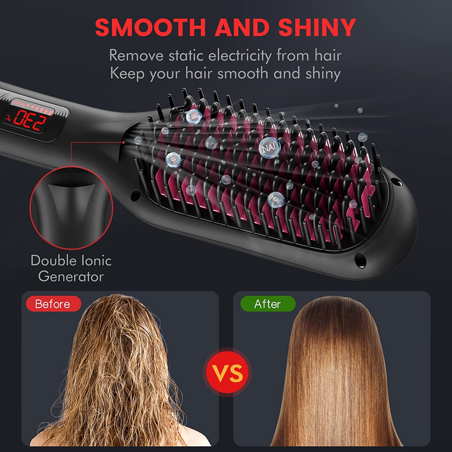Nisperos Hair Straightener Brush - Image 3
