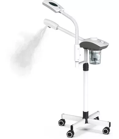 Vaporizador Facial Profesional Con Lámpara De Aumento 2 En 1