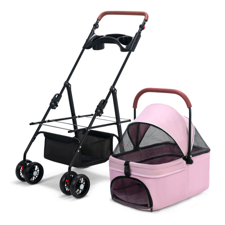 提篮宠物推车GT06H粉色